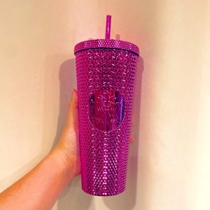 ✨NEW✨Starbucks Holiday 2022 ‘Sangria Bling’ Metallic Chrome Studded Tumbler
